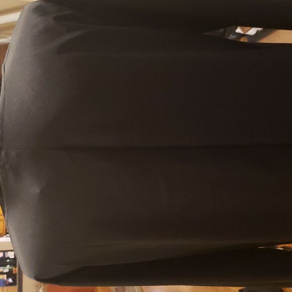 Blk Work or Travel Dress with Floral Detail. Never worn. Necklace not included. - Picture 3 of 9